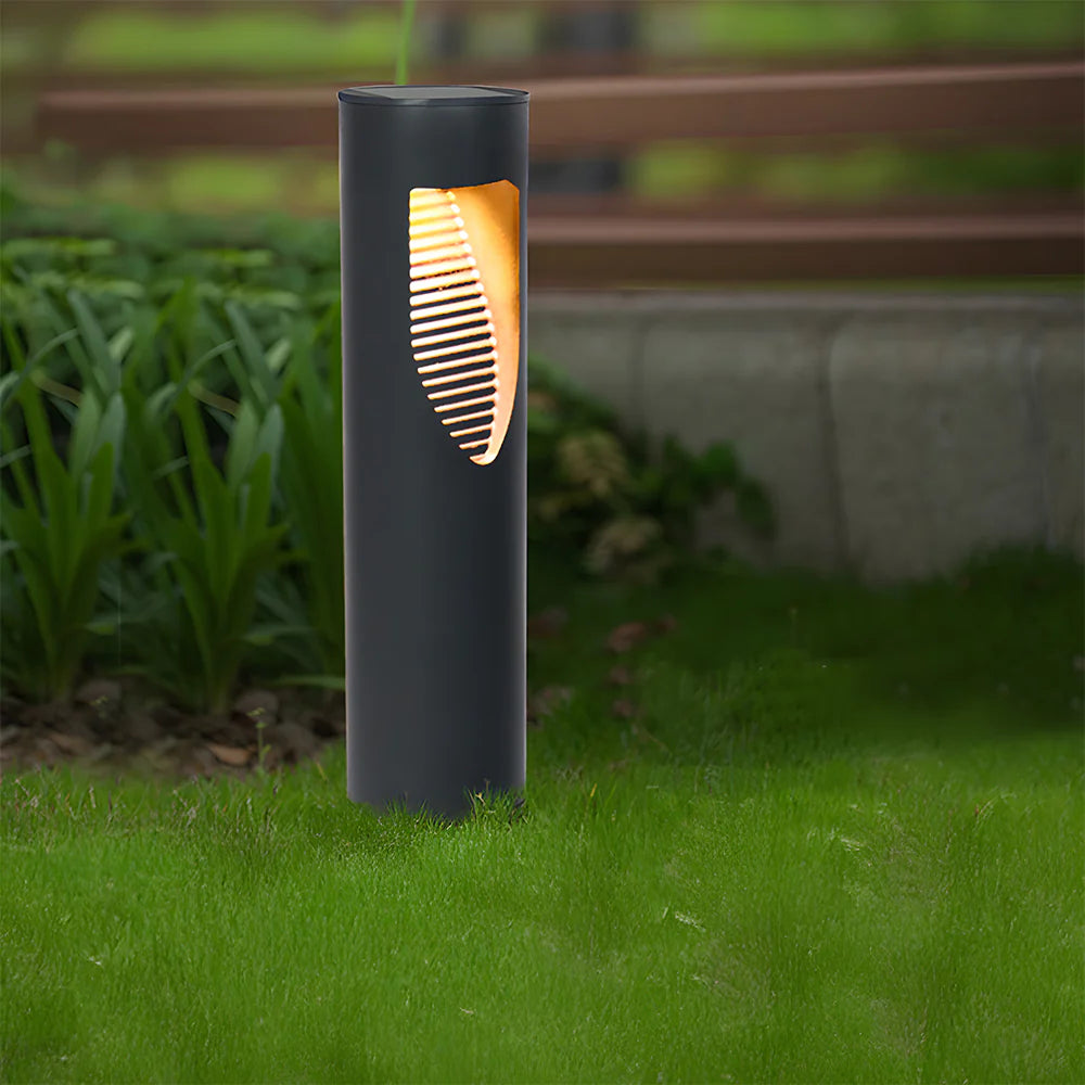 Lampes de sol de jardin noires à énergie solaire