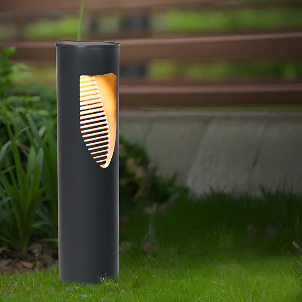 Lampes de sol de jardin noires à énergie solaire