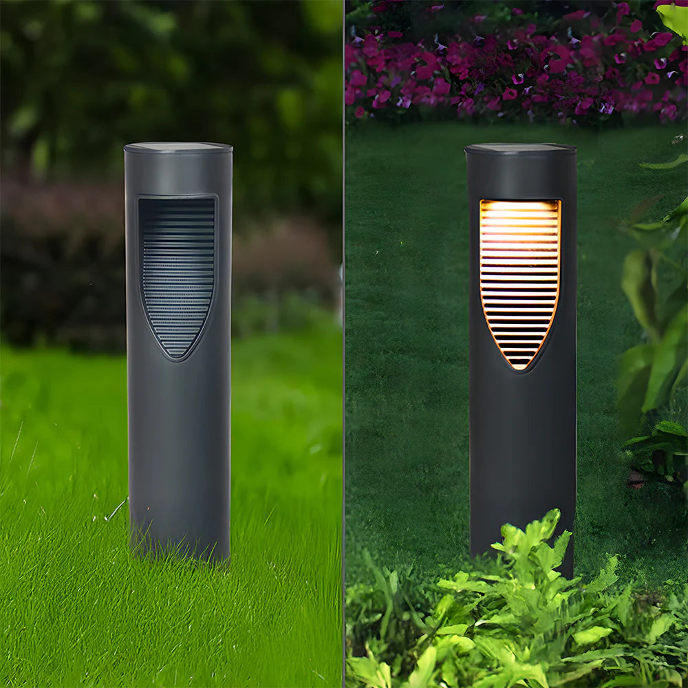 Lampes de sol de jardin noires à énergie solaire