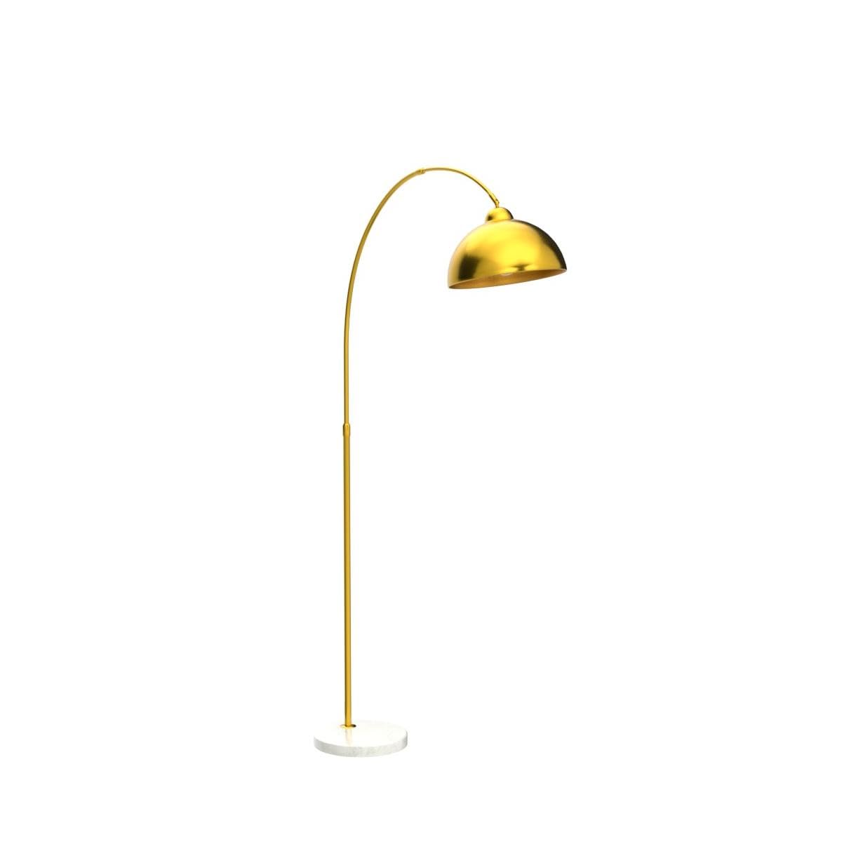 Lampadaire élégant avec base en marbre et arc
