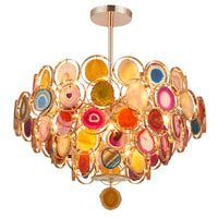 Boho Luxe Rainbow Agate Chandelier
