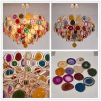 Boho Luxe Rainbow Agate Chandelier