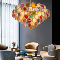 Boho Luxe Rainbow Agate Chandelier