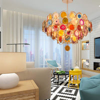 Boho Luxe Rainbow Agate Chandelier