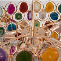Boho Luxe Rainbow Agate Chandelier