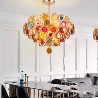 Boho Luxe Rainbow Agate Chandelier