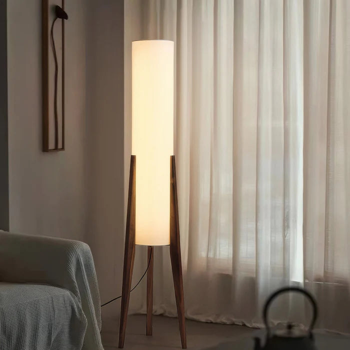 Nordic Solid Wood Floor Lamp