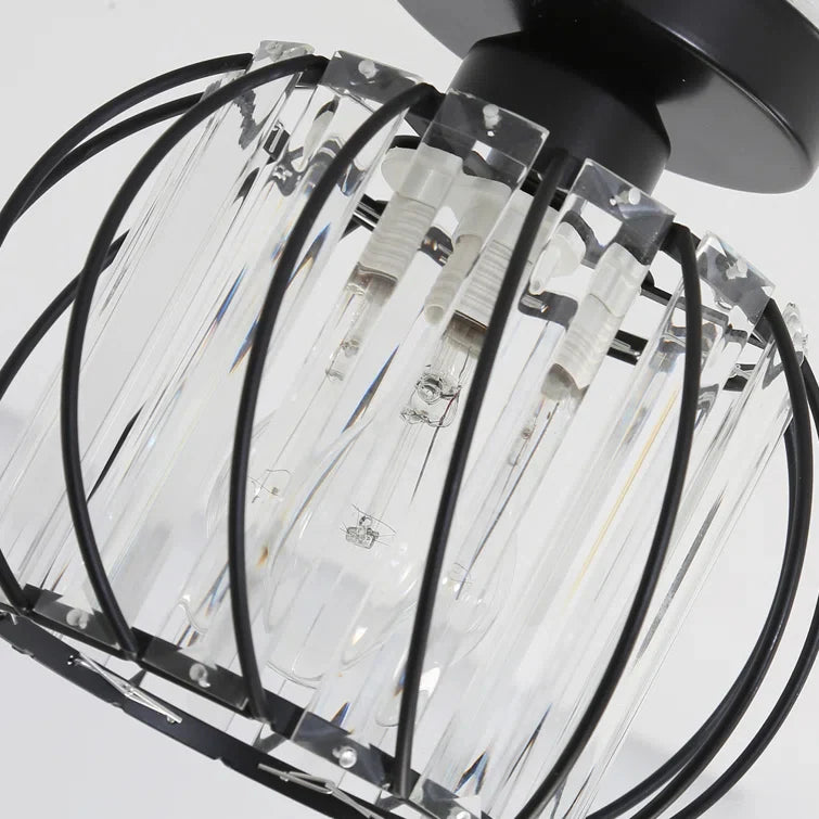 Plafonnier en verre de forme de lanterne créative moderne
