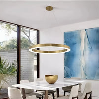 Modern Adjustable Aluminum Halo LED Pendant Light