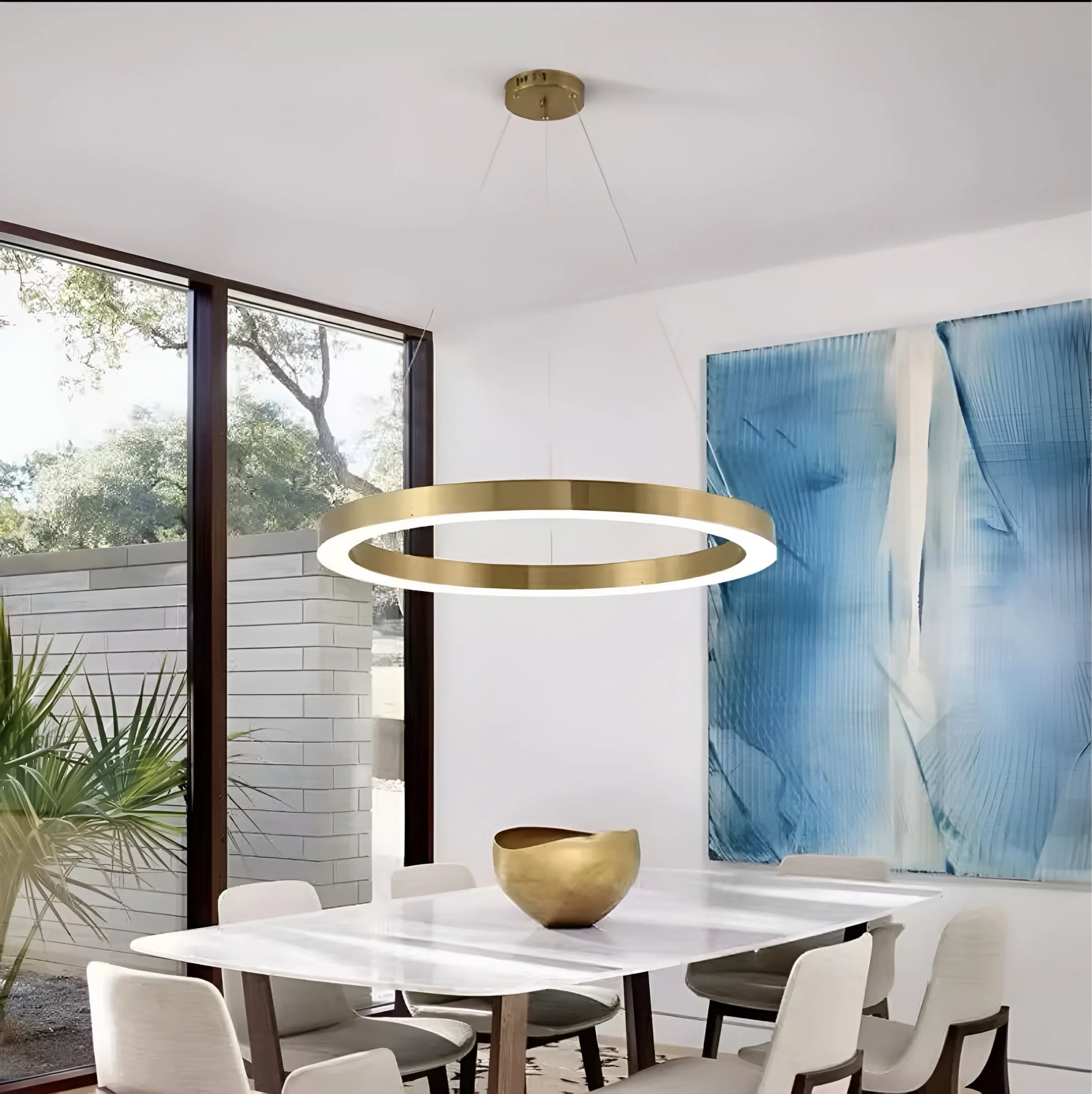 Lampada a sospensione a LED Halo in alluminio moderna regolabile