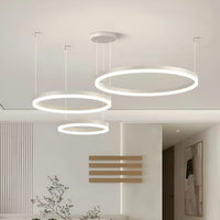 Modern Adjustable Aluminum Halo LED Pendant Light
