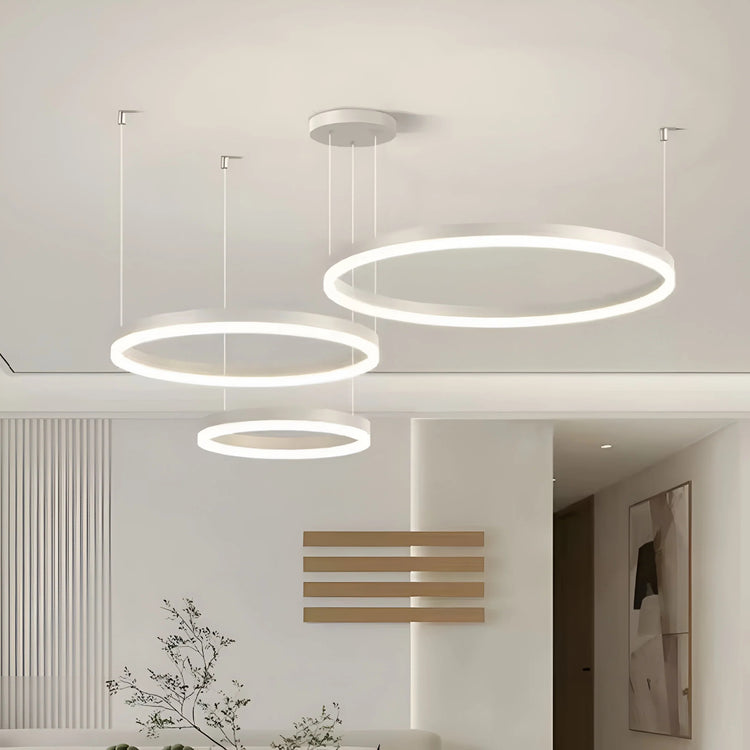 Modern Adjustable Aluminum Halo LED Pendant Light