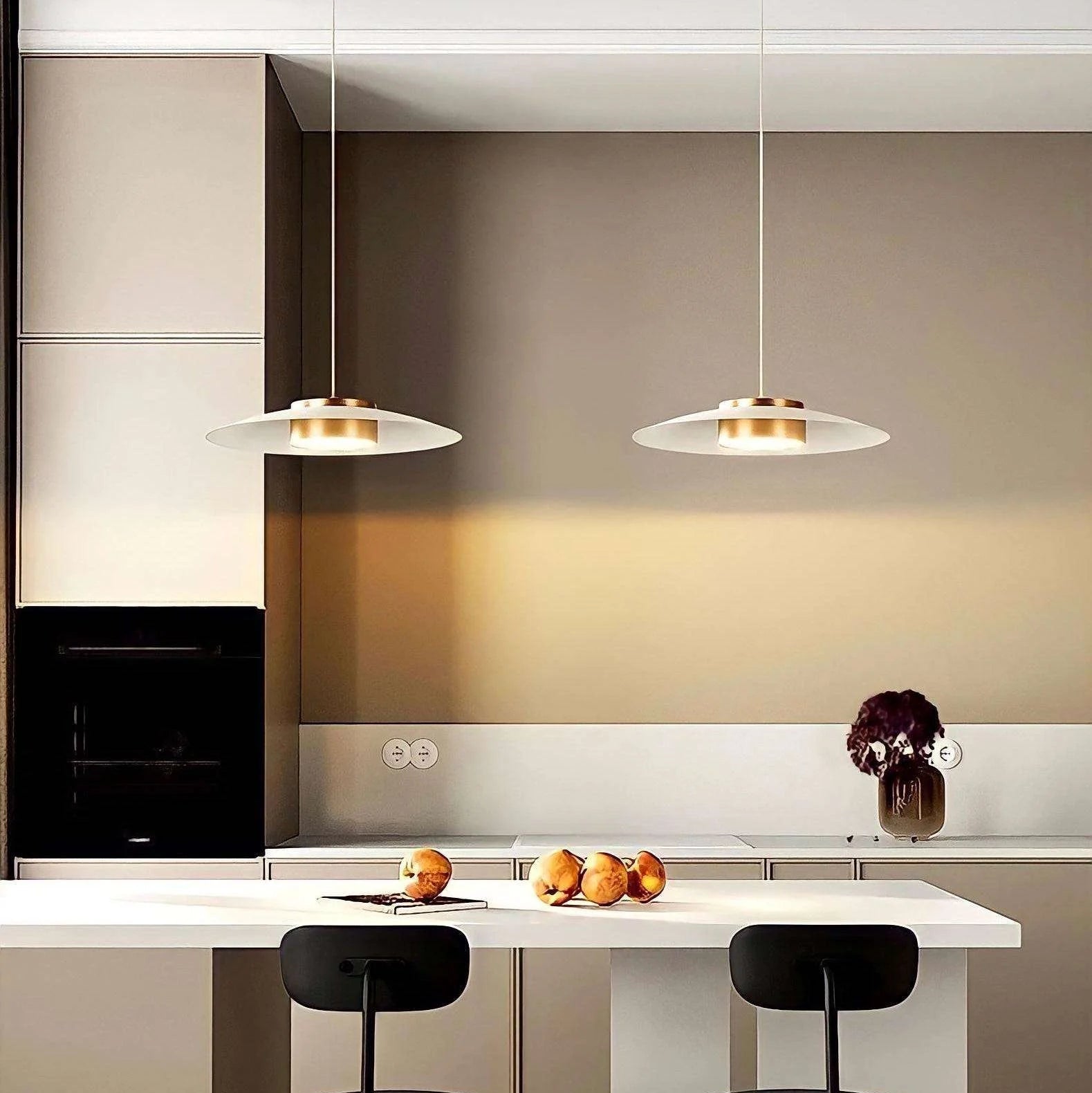 Lampada a sospensione a disco in metallo minimalista nordico