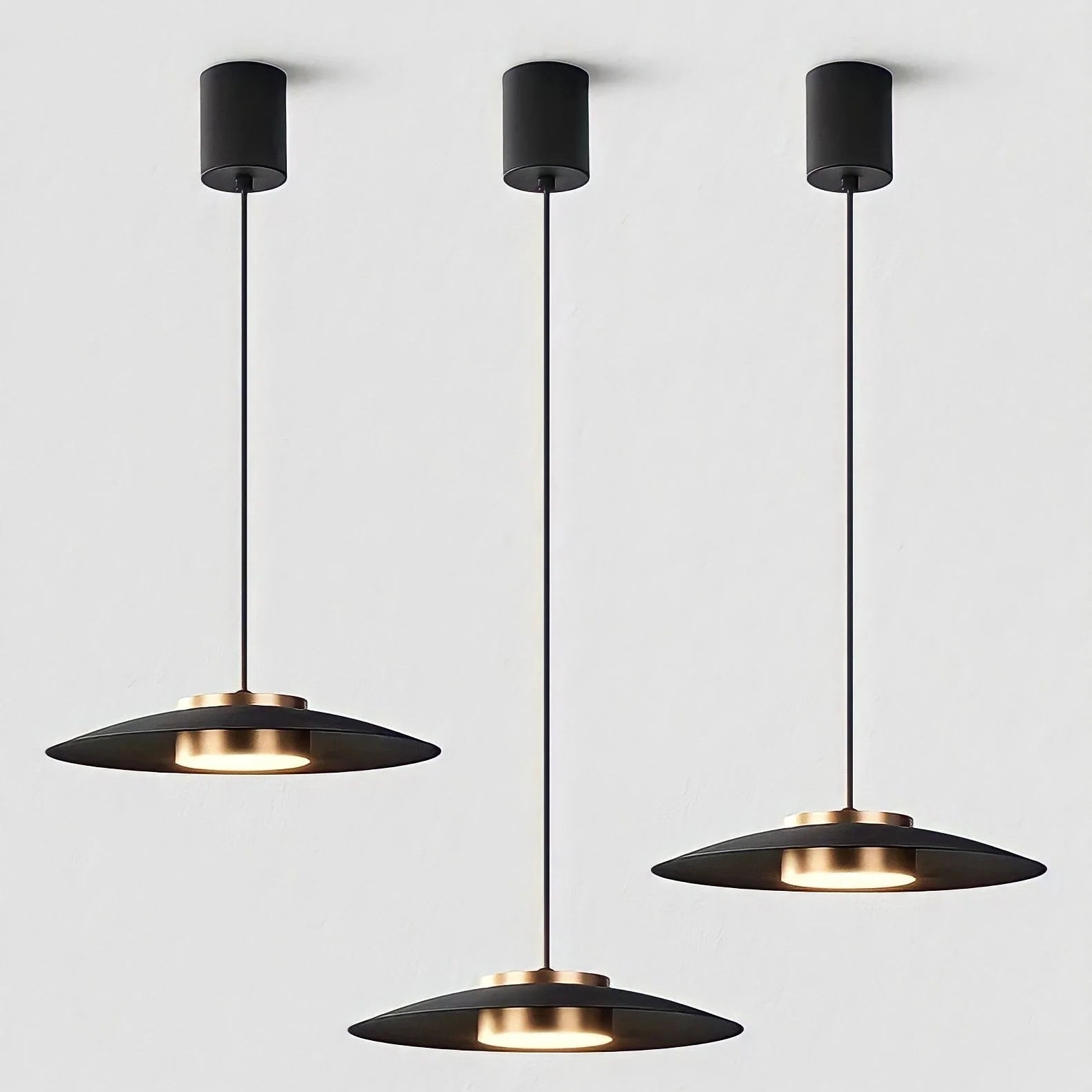 Lampada a sospensione a disco in metallo minimalista nordico
