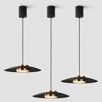 Lampe à suspension nordique en métal à disque minimal