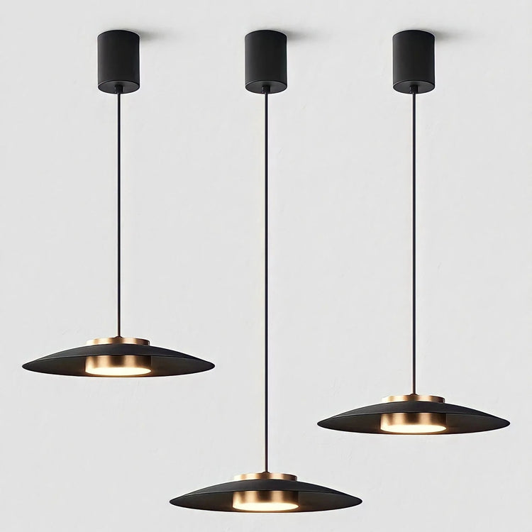 Lampe à suspension nordique en métal à disque minimal