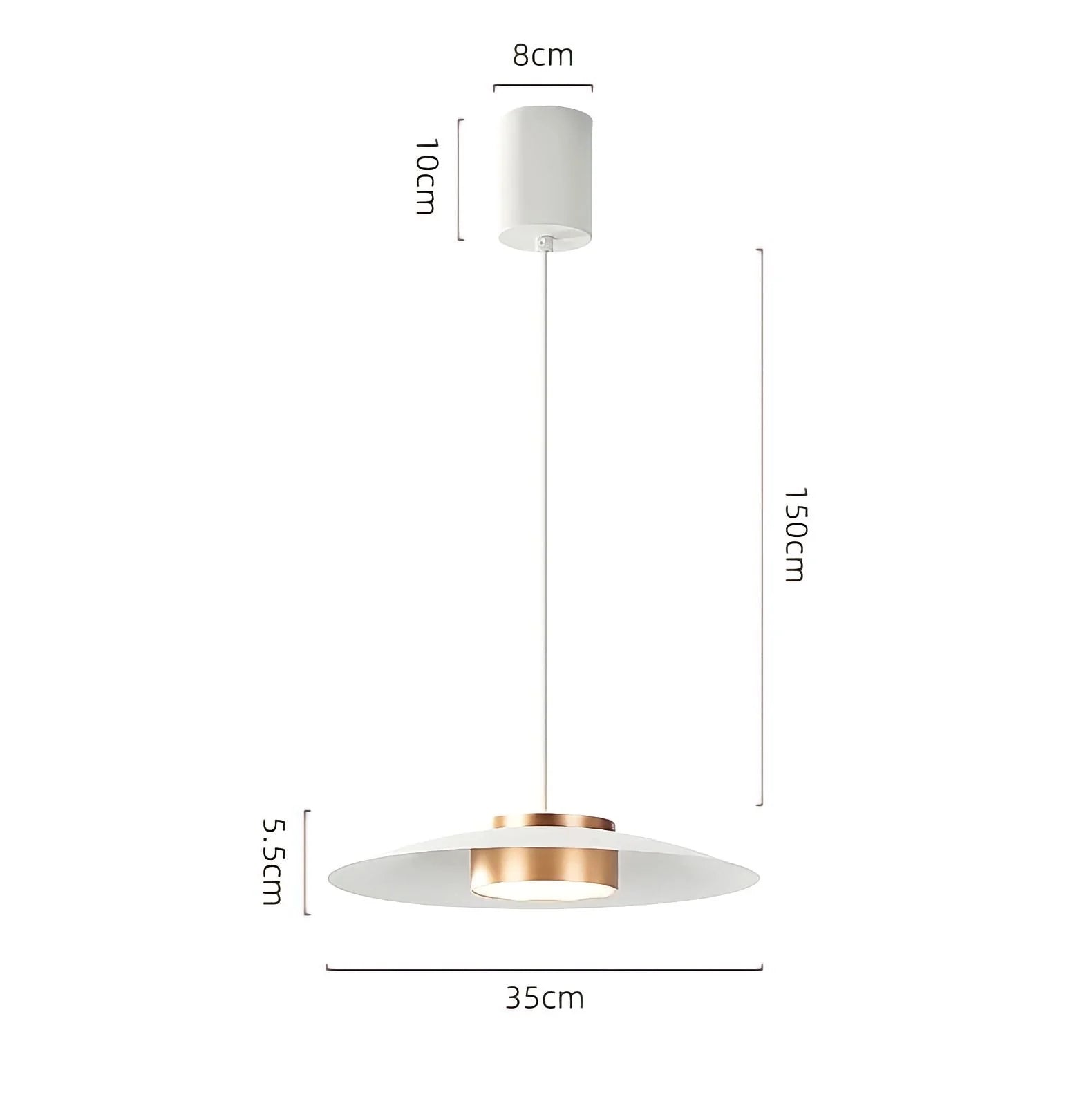 Lampada a sospensione a disco in metallo minimalista nordico
