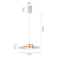 Lampe à suspension nordique en métal à disque minimal