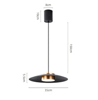 Lampe à suspension nordique en métal à disque minimal