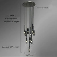 Nordic Modern Glass Branch LED Pendant Light
