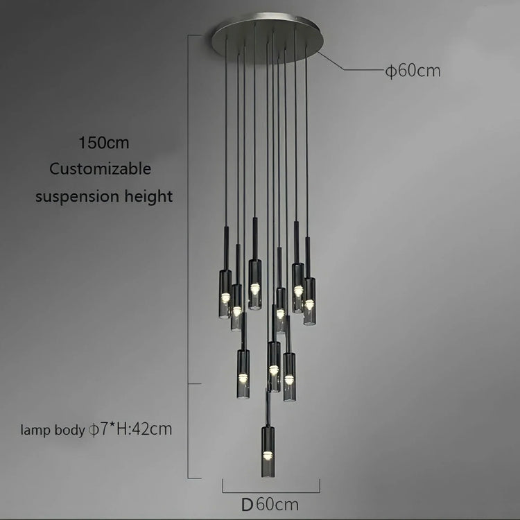 Nordic Modern Glass Branch LED Pendant Light