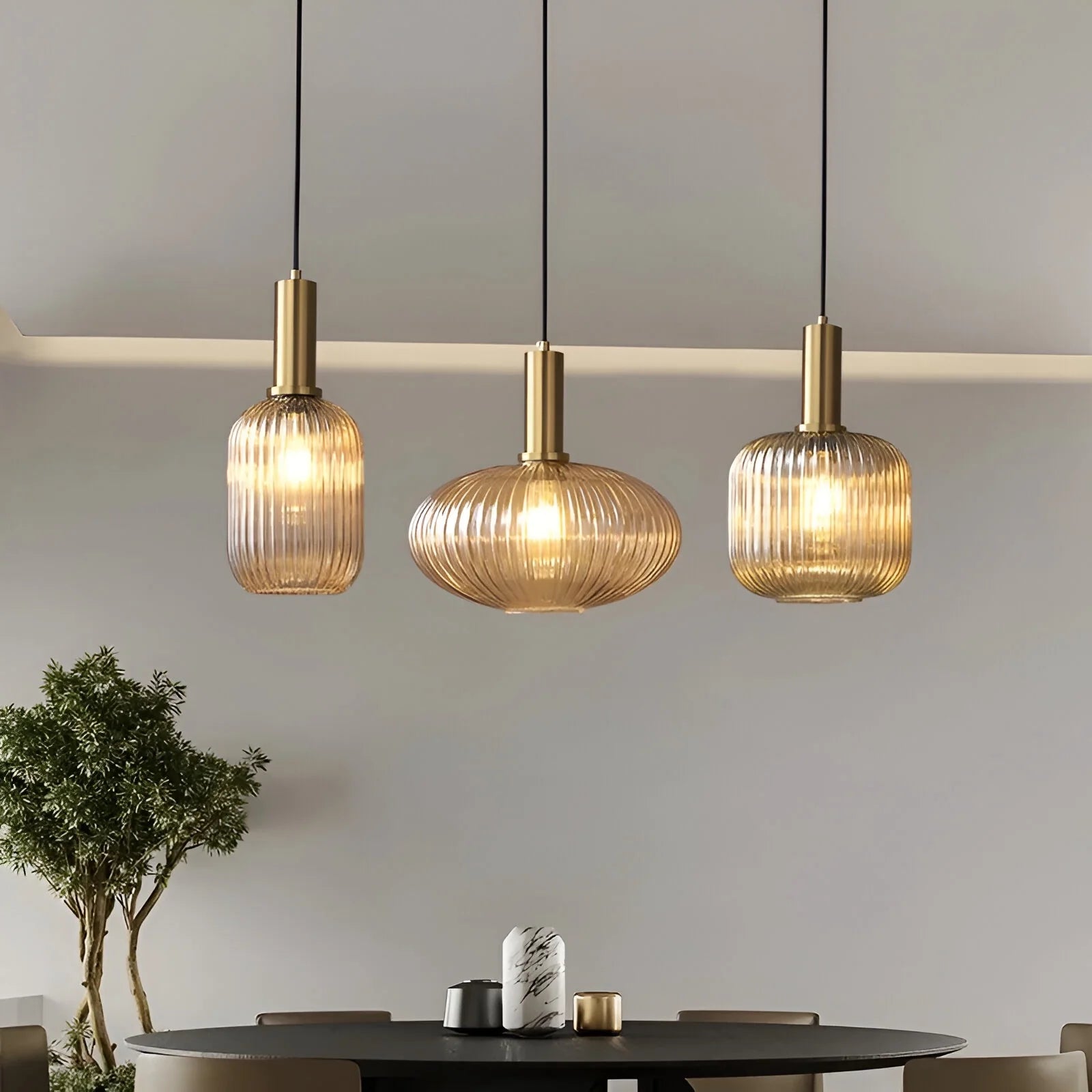 Lampada a sospensione in vetro Nordic Elegance