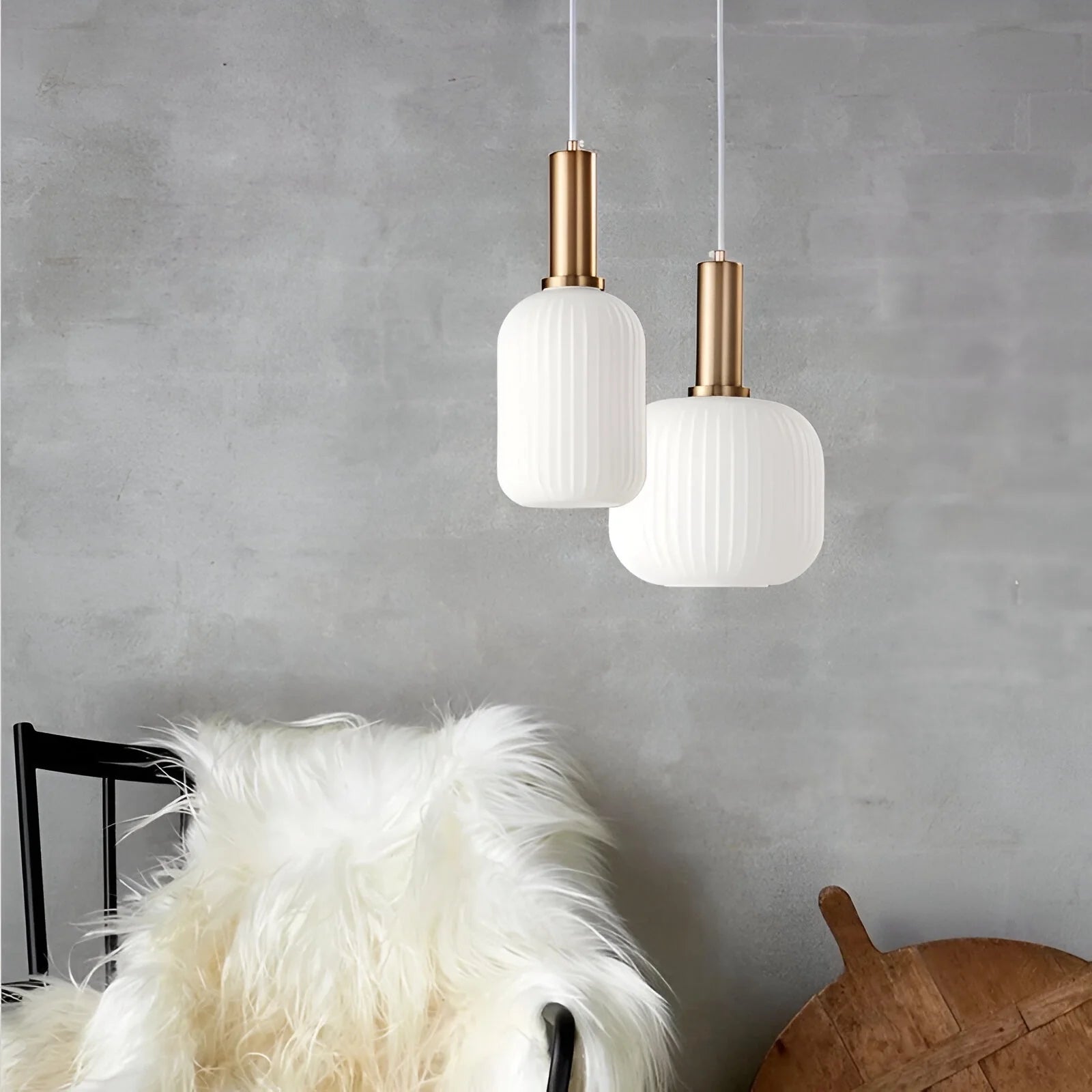 Lampada a sospensione in vetro Nordic Elegance