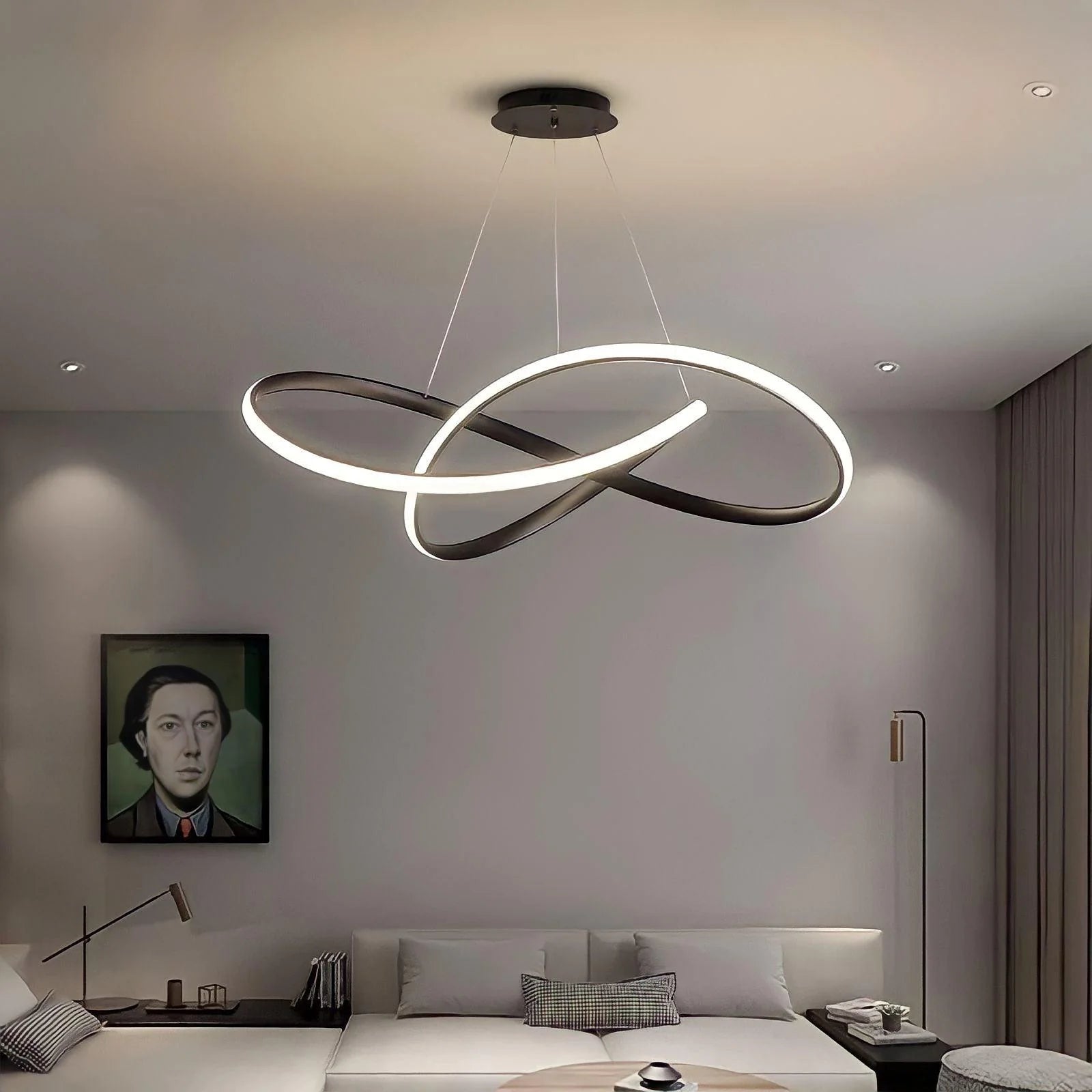 Lampada a sospensione a LED ad anello minimalista moderna