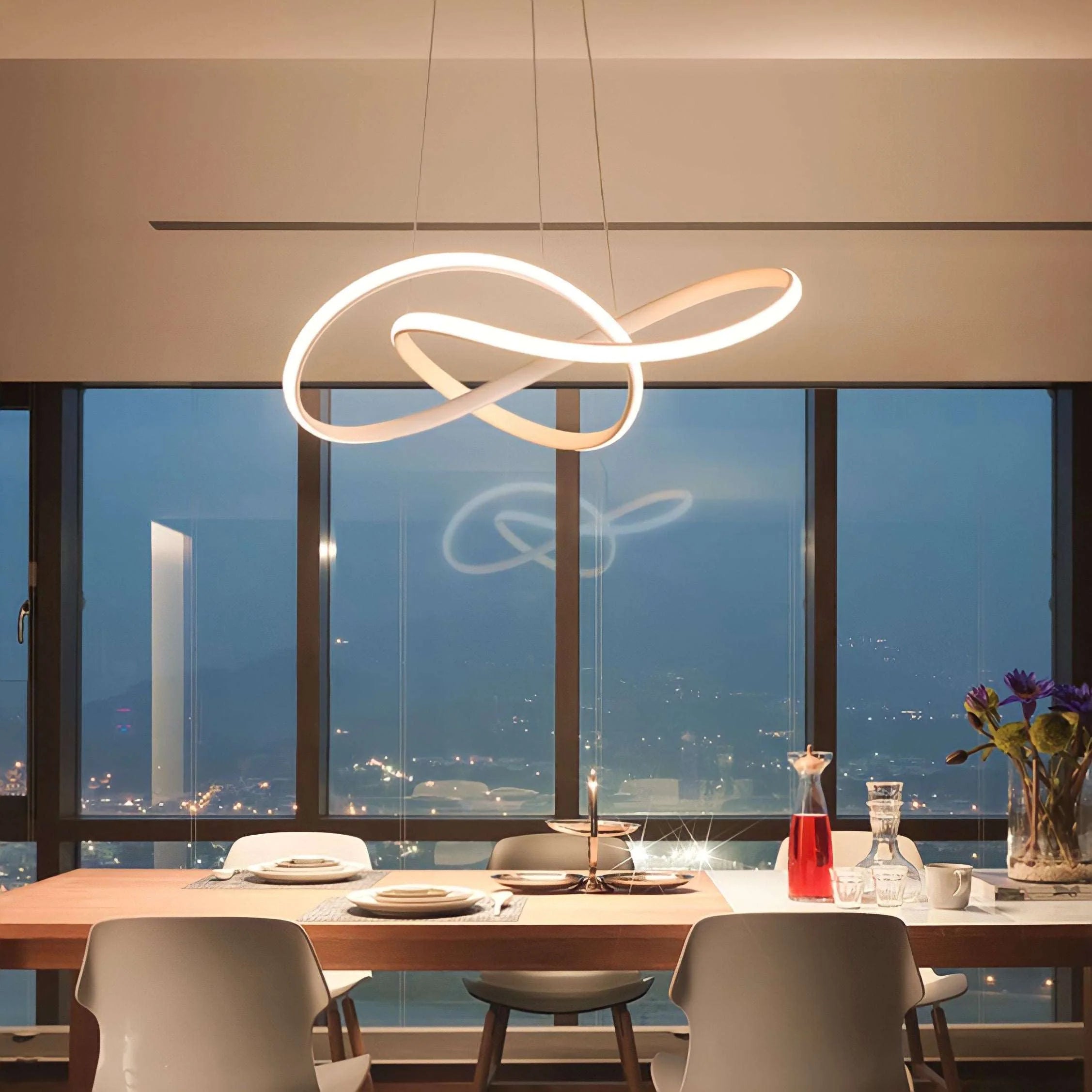 Lampada a sospensione a LED ad anello minimalista moderna