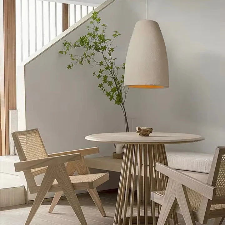 Lampada a sospensione cilindrica in resina Modern Serenity