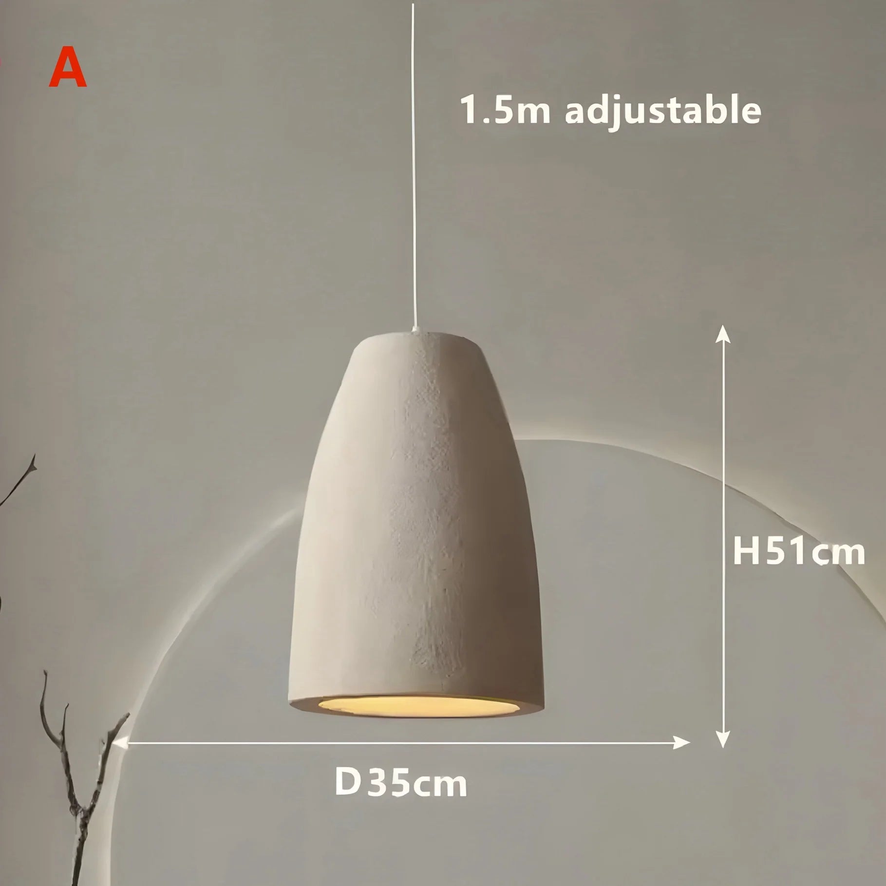 Lampada a sospensione cilindrica in resina Modern Serenity