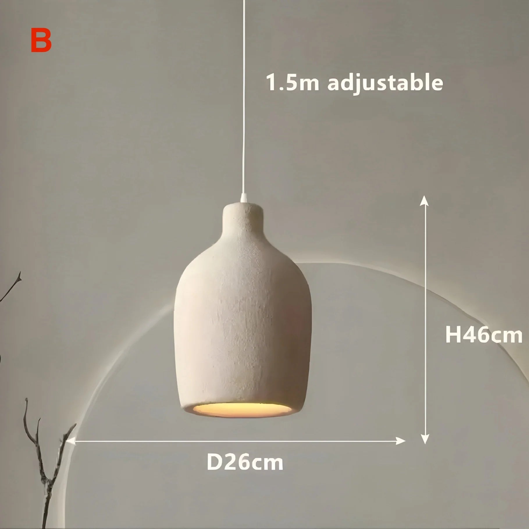 Lampada a sospensione cilindrica in resina Modern Serenity
