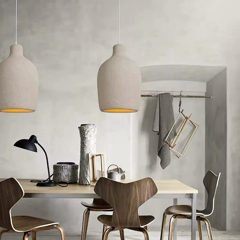Lampada a sospensione cilindrica in resina Modern Serenity