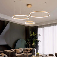 Modern Adjustable Aluminum Halo LED Pendant Light