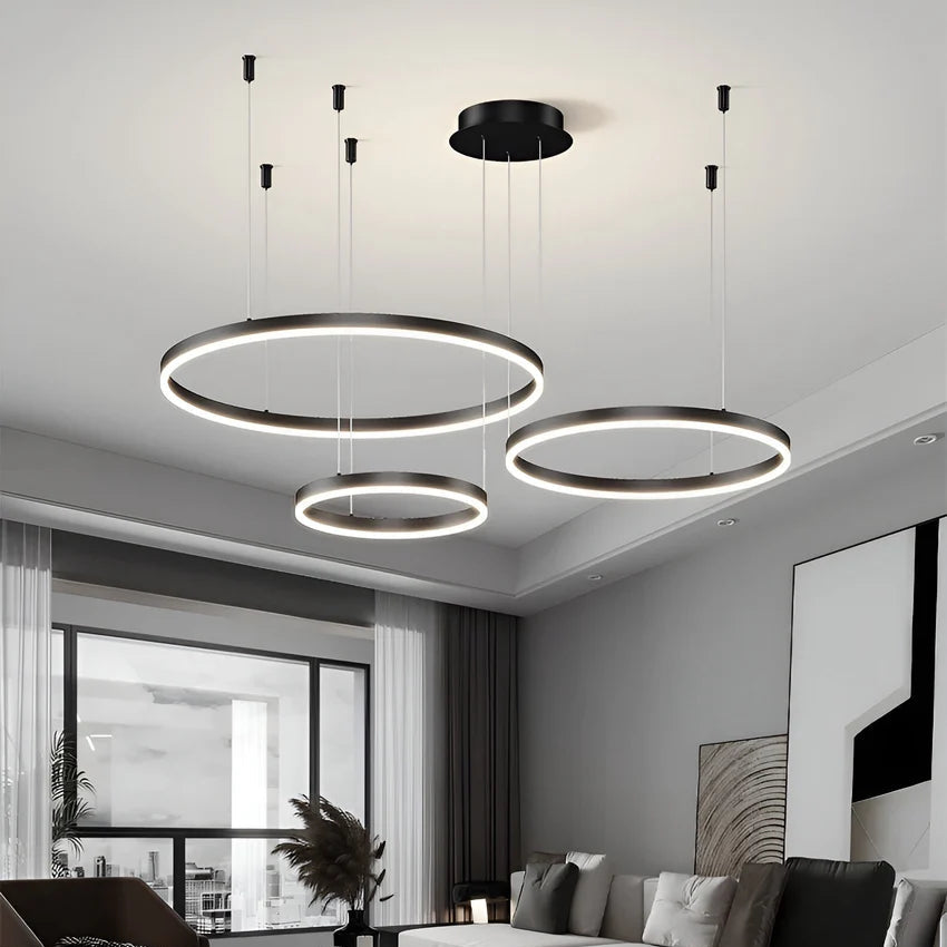 Lampada a sospensione a LED Halo in alluminio moderna regolabile