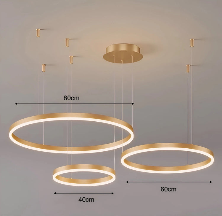 Modern Adjustable Aluminum Halo LED Pendant Light