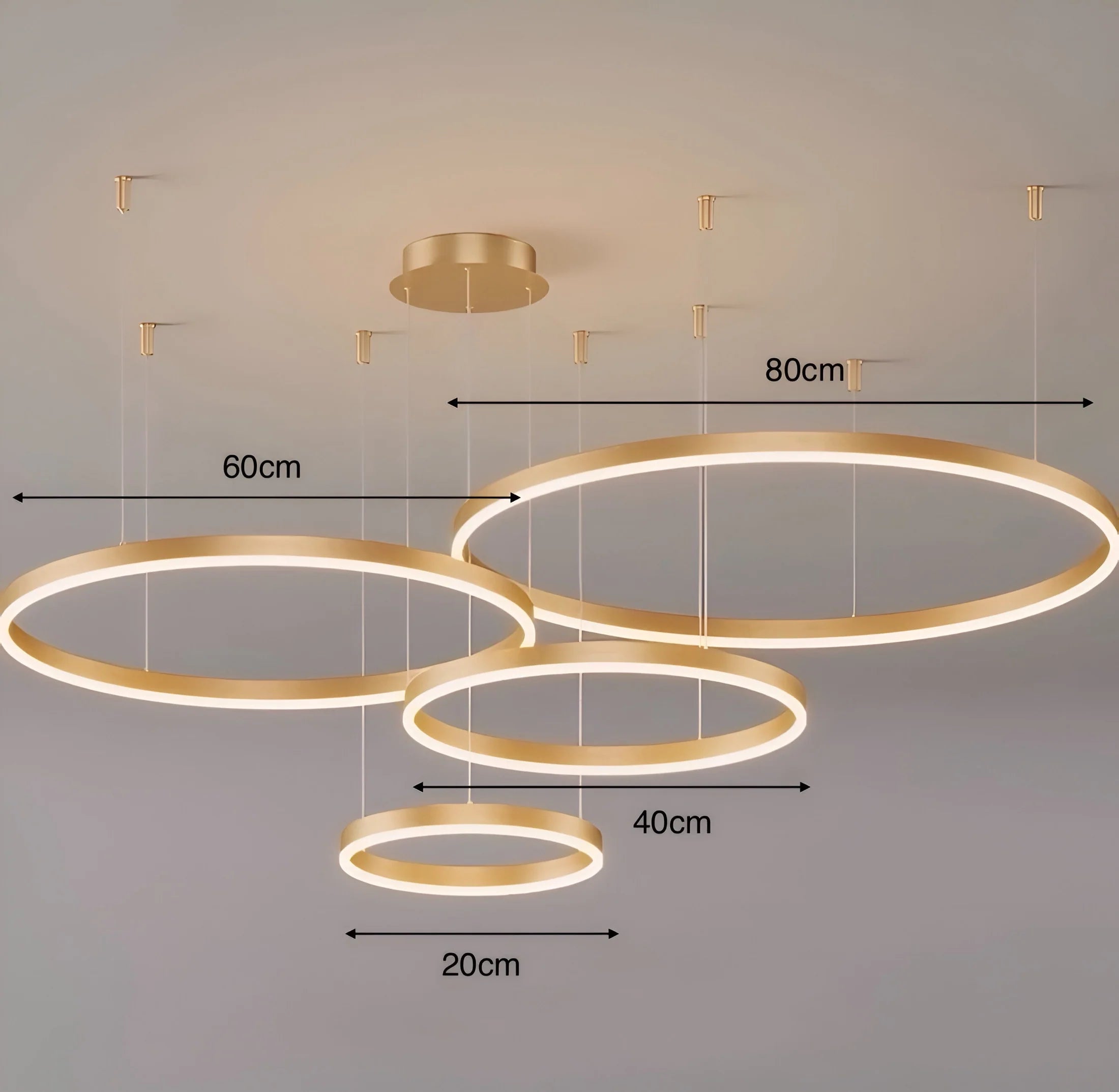 Lampada a sospensione a LED Halo in alluminio moderna regolabile