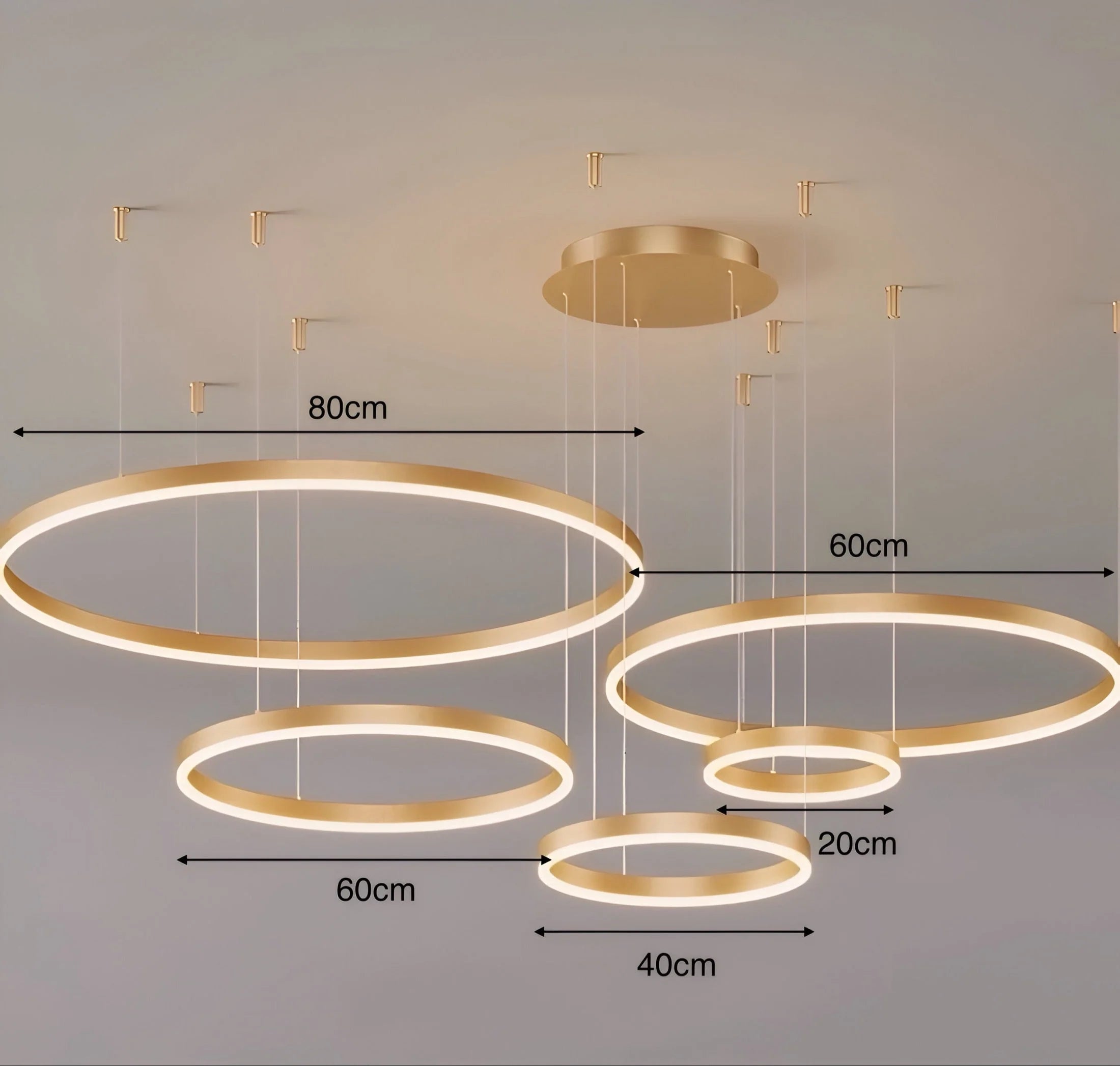 Lampada a sospensione a LED Halo in alluminio moderna regolabile