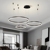 Modern Adjustable Aluminum Halo LED Pendant Light