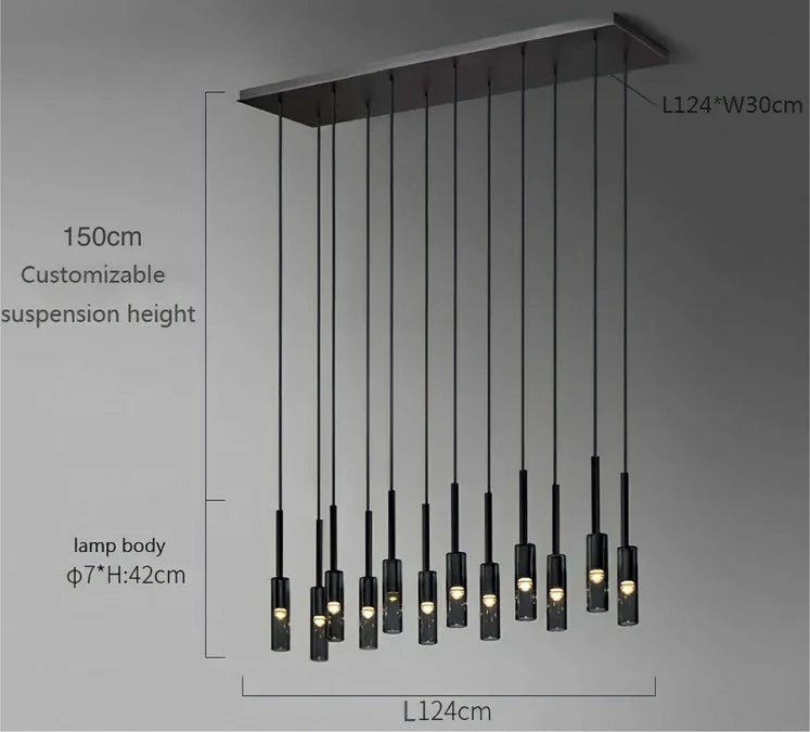 Nordic Modern Glass Branch LED Pendant Light