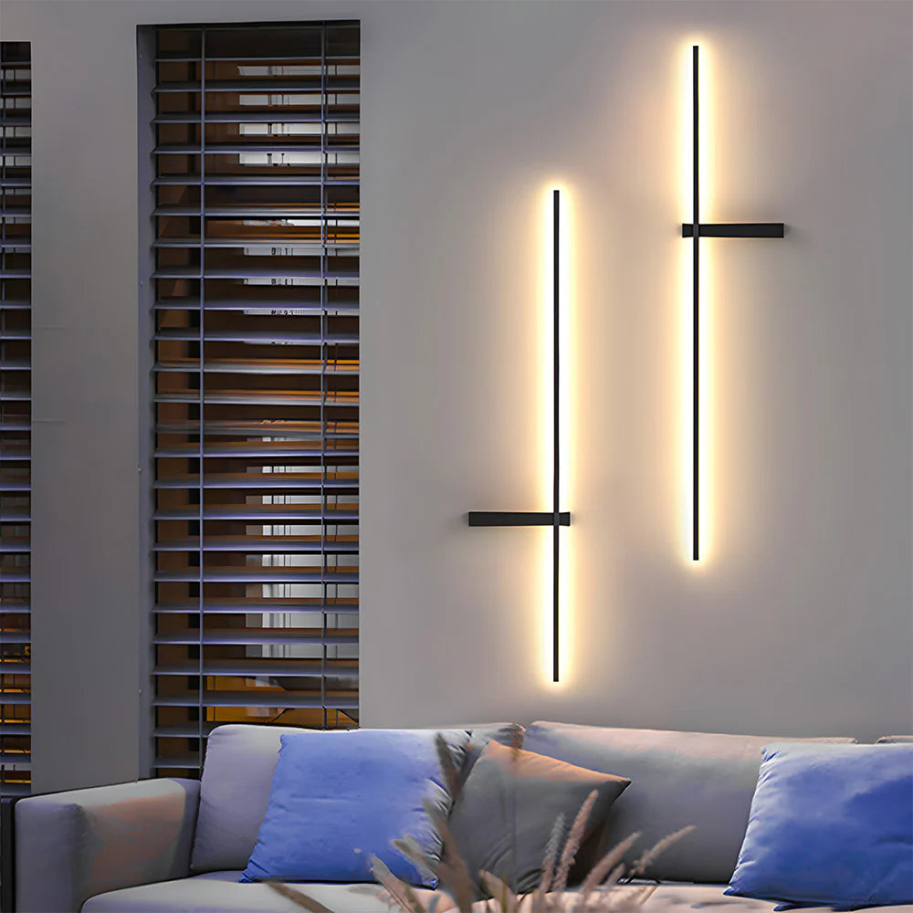 Appliques murales extérieures LED modernes à longue bande