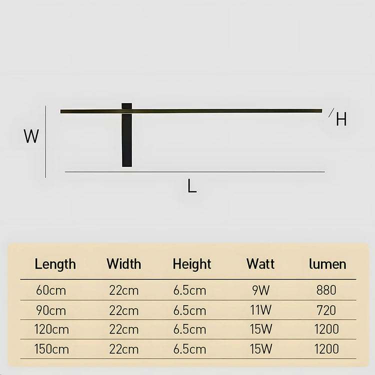 Modern Long Strip Outdoor LED Wall Lights