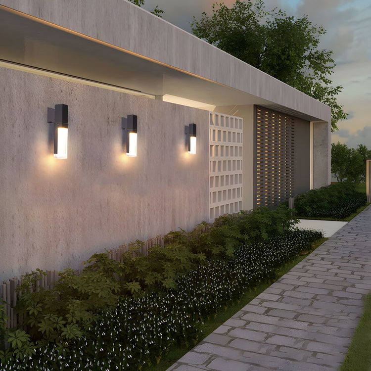Contemporary Stylish Black Waterproof LED Outdoor Wall Light