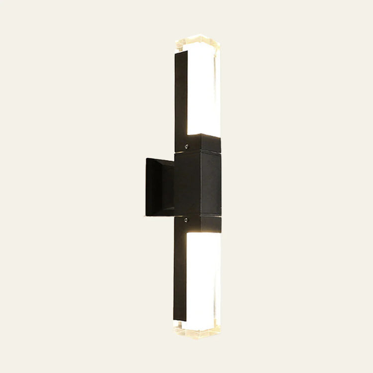 Contemporary Stylish Black Waterproof LED Outdoor Wall Light