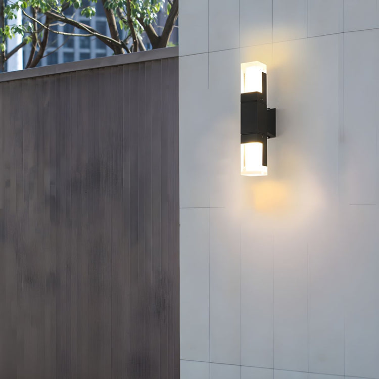 Contemporary Stylish Black Waterproof LED Outdoor Wall Light