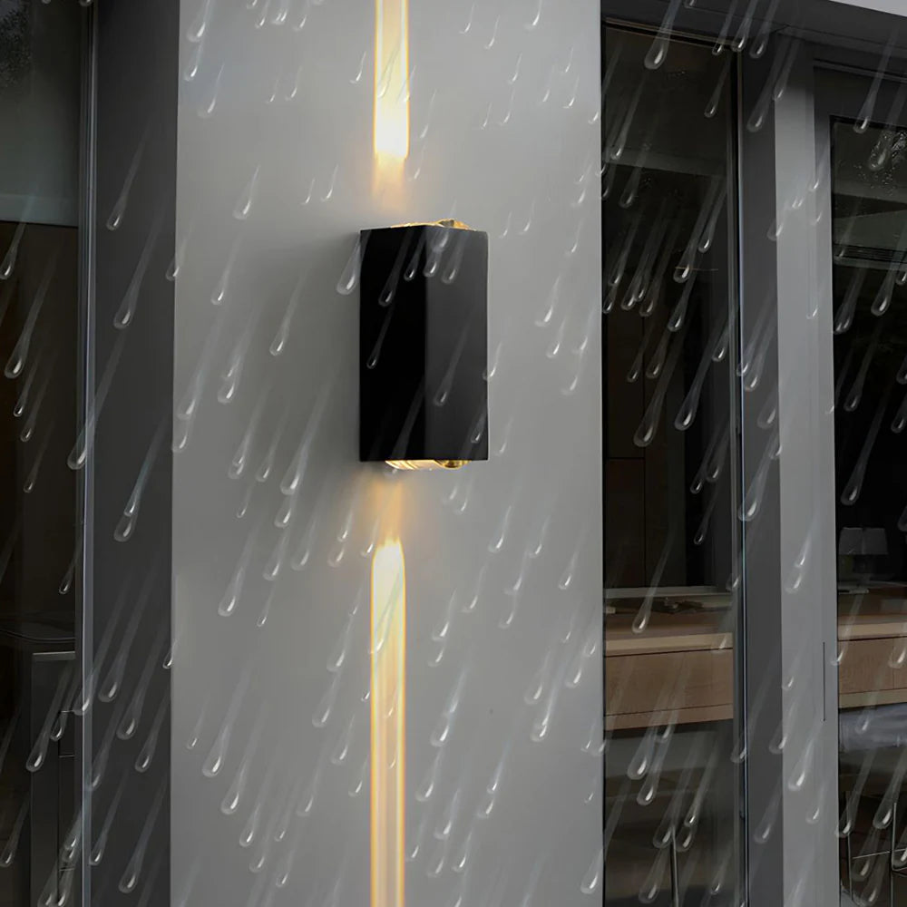 Lampada da parete per esterni a LED in alluminio a doppia testa creativa