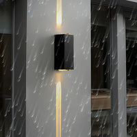 Luce murale a doppia teste creativa in alluminio da esterno