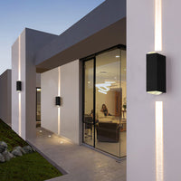 Luce murale a doppia teste creativa in alluminio da esterno
