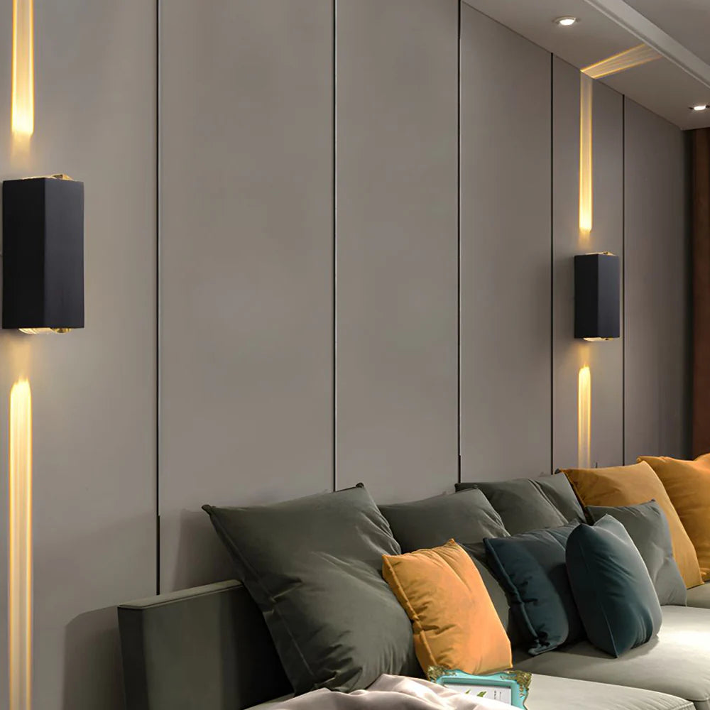 Lampada da parete per esterni a LED in alluminio a doppia testa creativa
