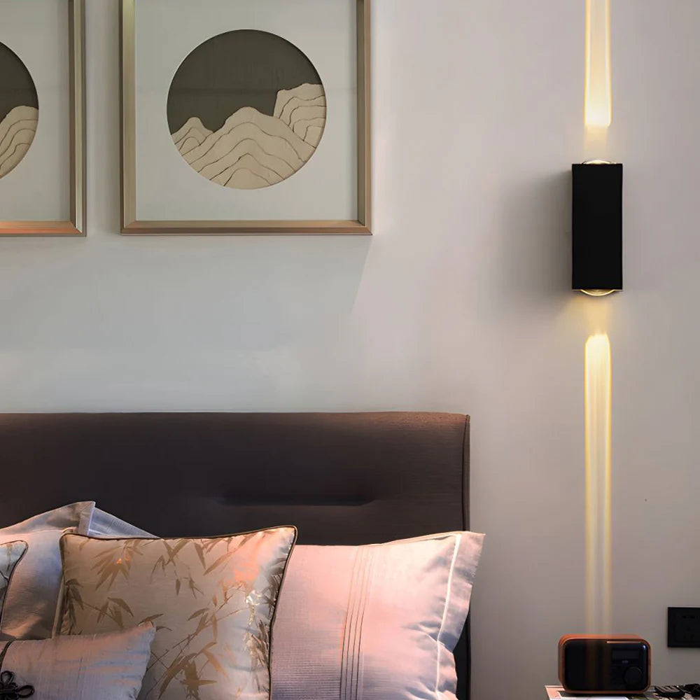 Lampada da parete per esterni a LED in alluminio a doppia testa creativa